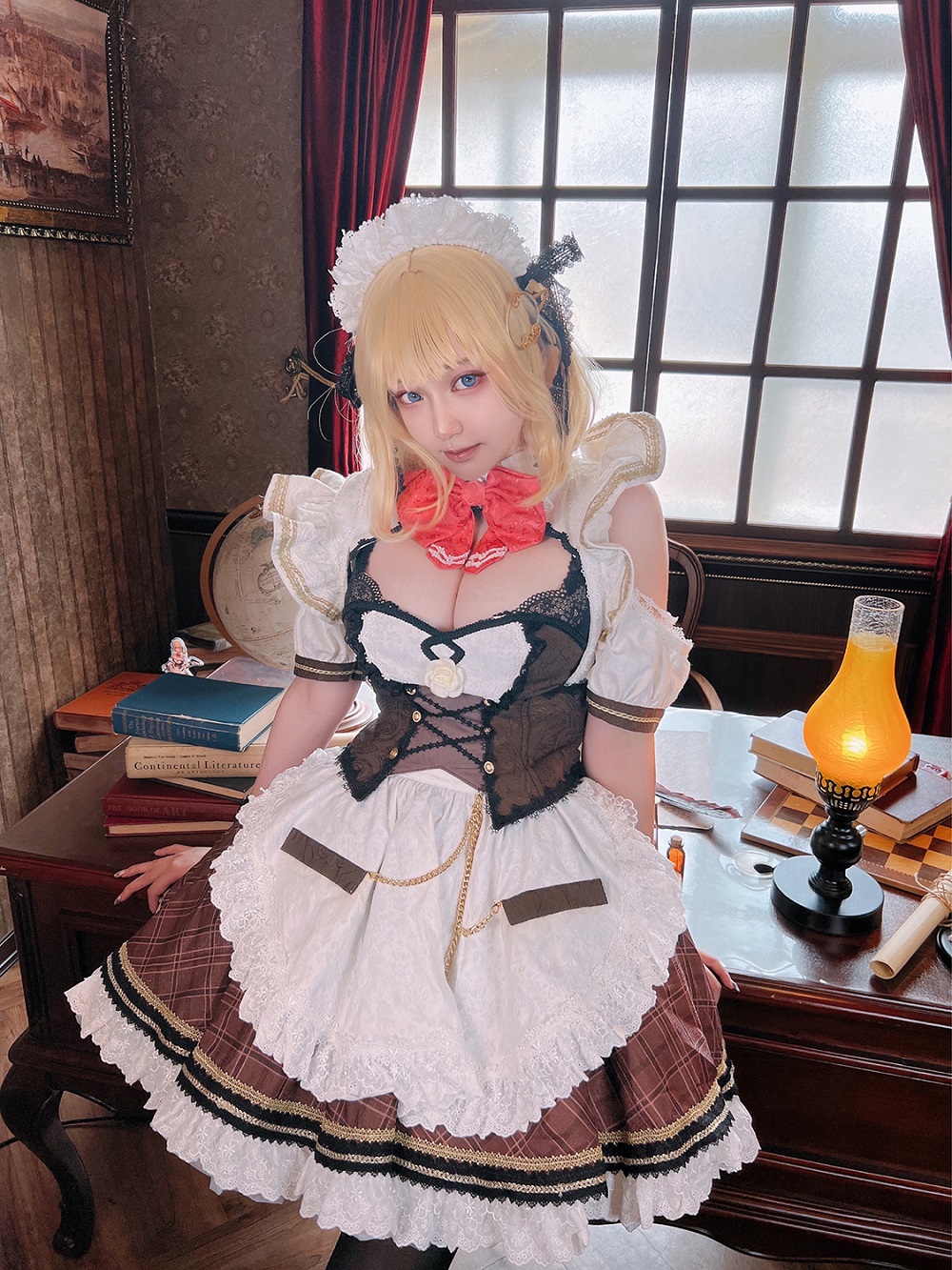 Machi马吉-VTuber-阿米莉亚女仆[32P] COS网红博主 预览2图