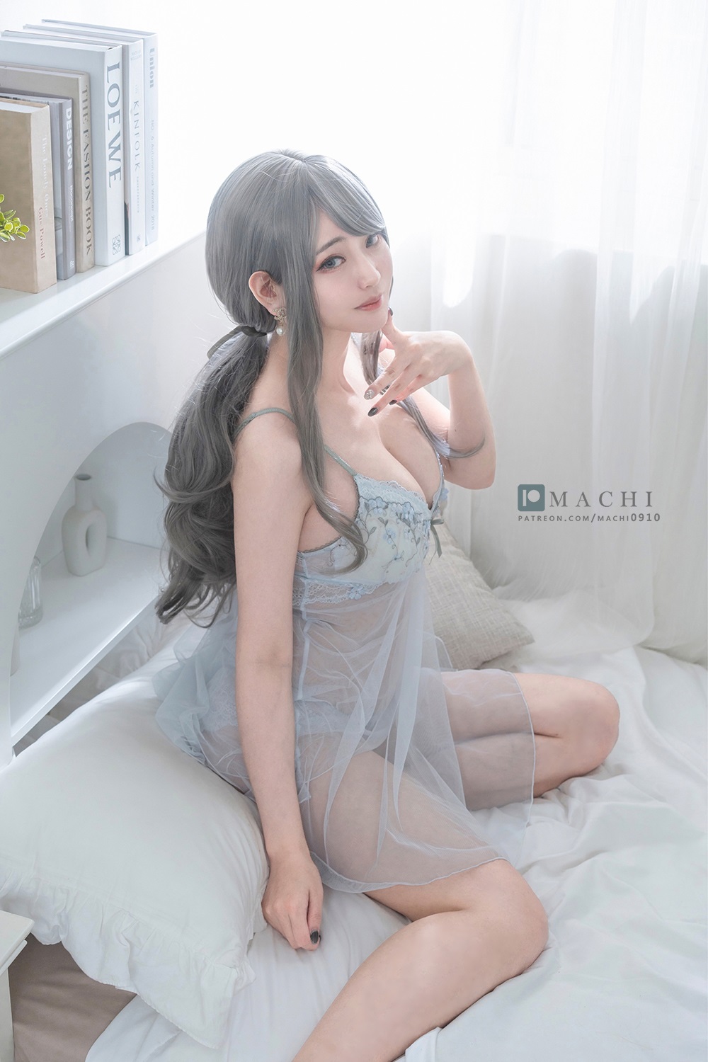 Machi马吉-薄纱蕾丝睡裙[27P] COS网红博主 预览2图