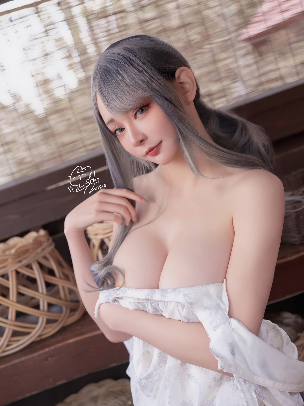 Machi马吉&Fantasy Factory小丁-双人温泉特辑[30P] COS网红博主 预览2图