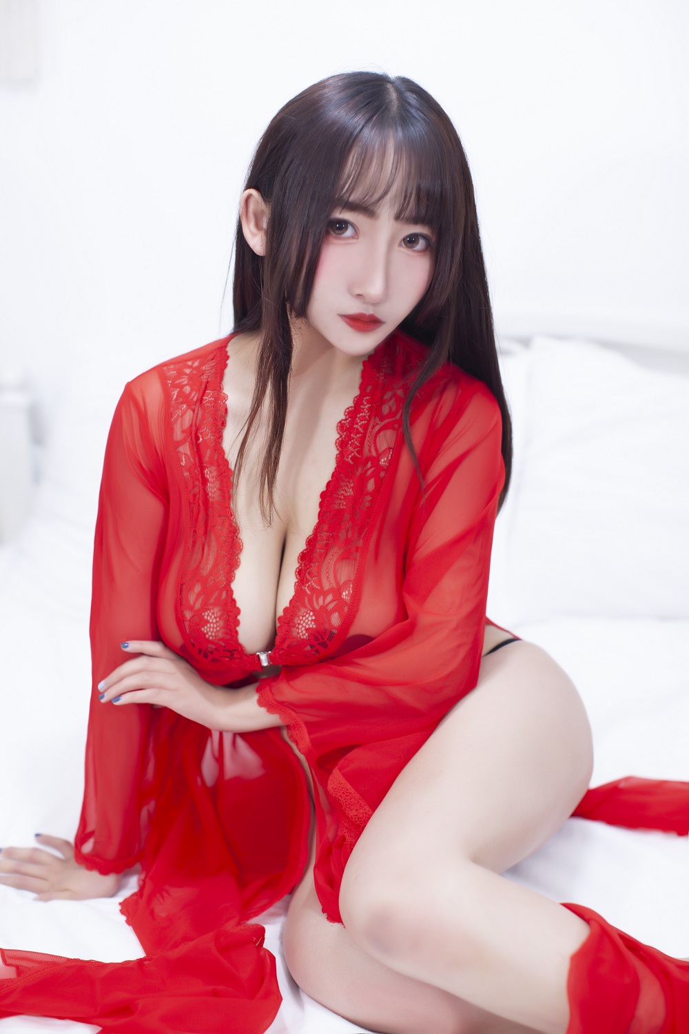 柠小乐-夏红纱[12P] COS网红博主 预览2图