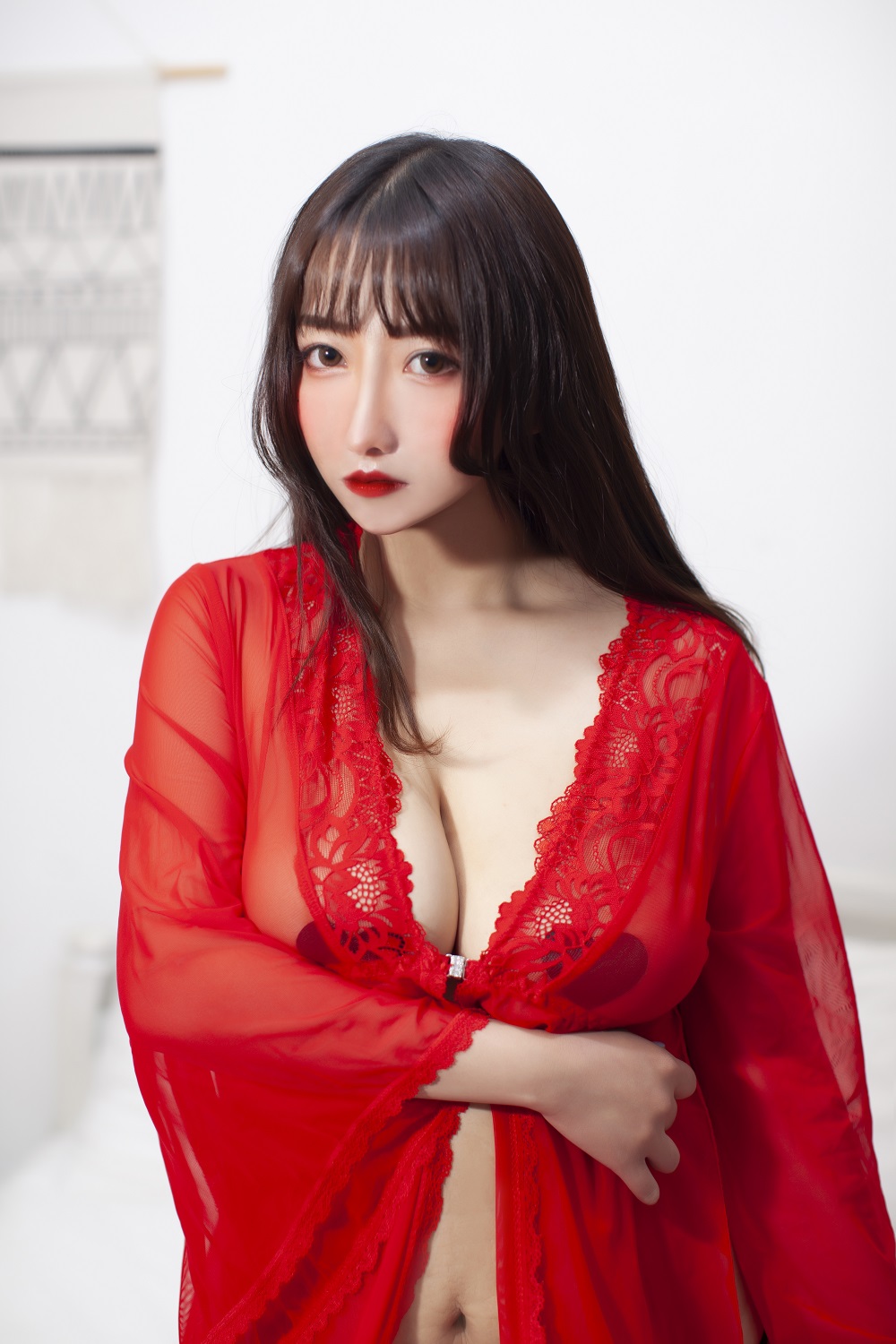 柠小乐-夏红纱[12P] COS网红博主 预览1图