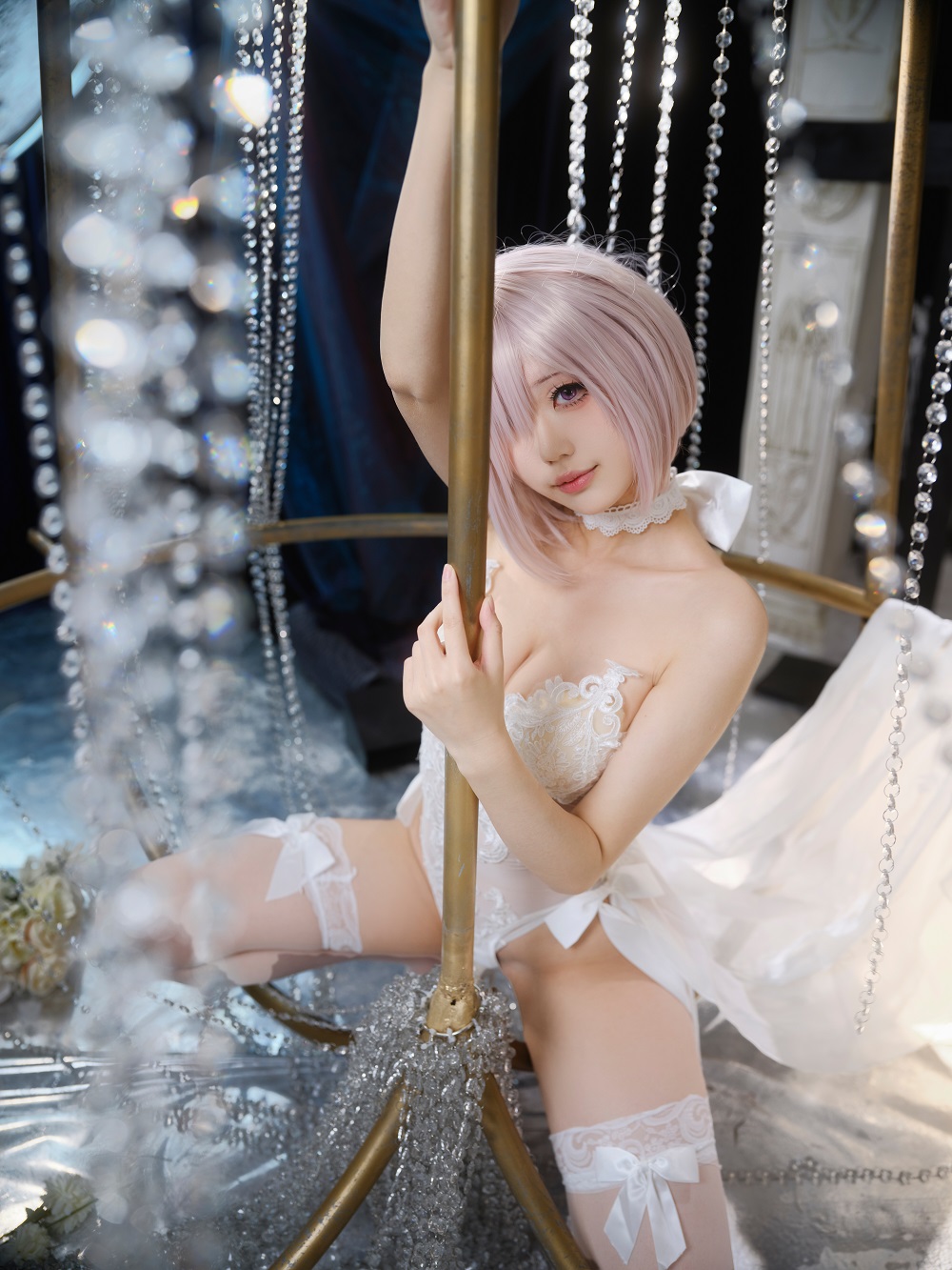 湖里狸里狸-FGO-玛修花嫁[30P] COS网红博主 预览2图