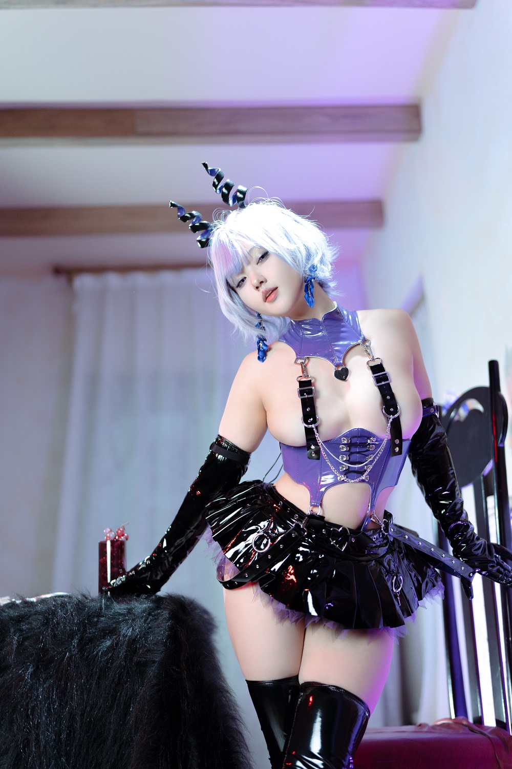 Mercurius-i-歪萌社魅魔[37P] COS网红博主 预览2图