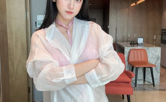 不呆猫-粉色衬衣女友[66P+1V]
