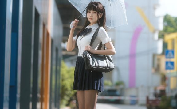 不呆猫-JK学妹户外[59P]