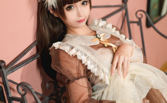 蠢沫沫-棕色透明女仆[61P]