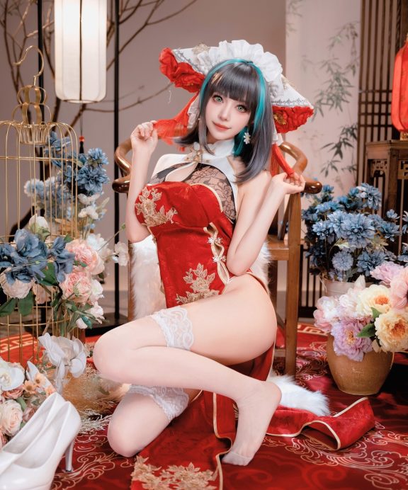 Shika小鹿鹿-碧蓝航线-柴郡新春旗袍[16P]