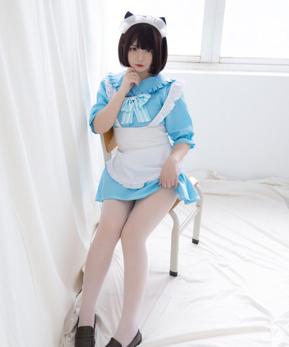 古川kagura-蓝色小猫女仆[42P+1V]