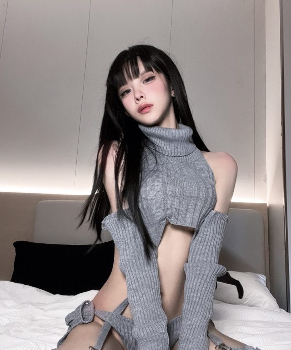 果咩酱w-灰灰针织毛衣[23P+2V]