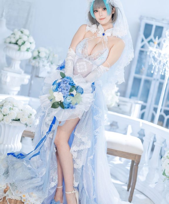 蜜汁猫裘-碧蓝航线-柴郡花嫁[134P+2V]