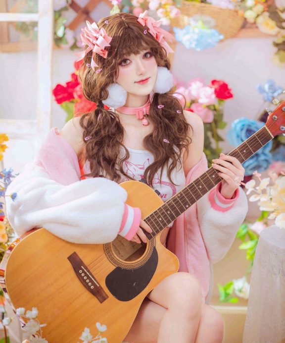 南桃Momoko-少女吉他与蝴蝶结[28P]