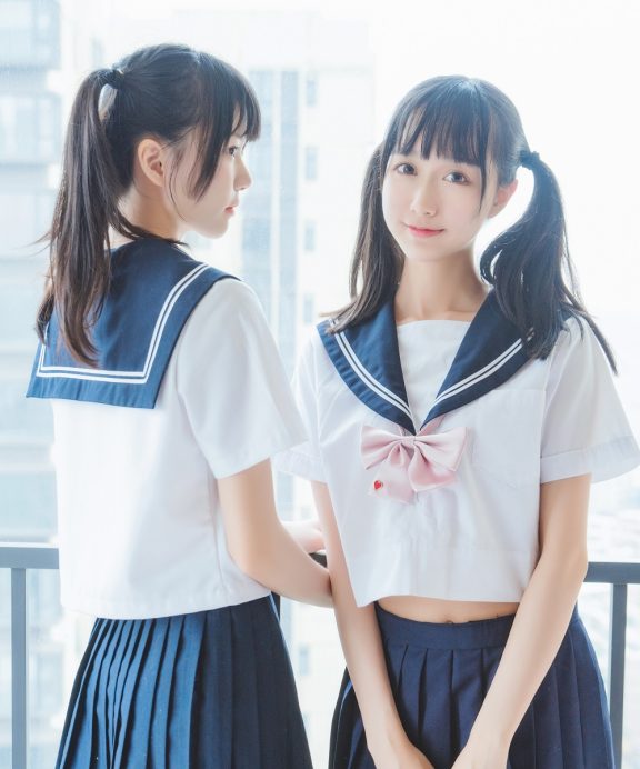 木棉棉&桜桃喵-她SHE-她-制服双子[37P]