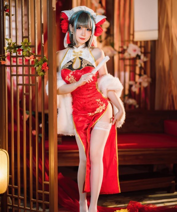 焖焖碳-碧蓝航线-柴郡新春旗袍[29P]