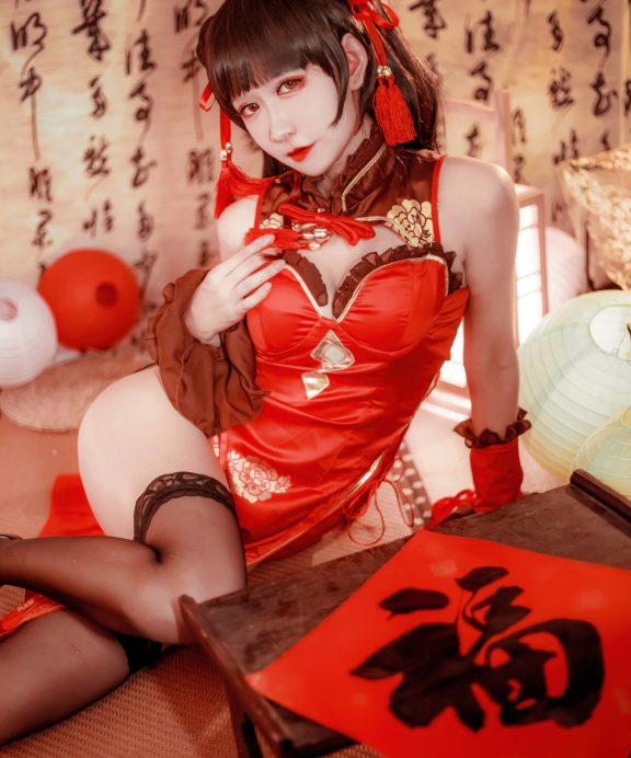 阮邑Fairy-约会大作战-时崎狂三新春旗袍[40P]