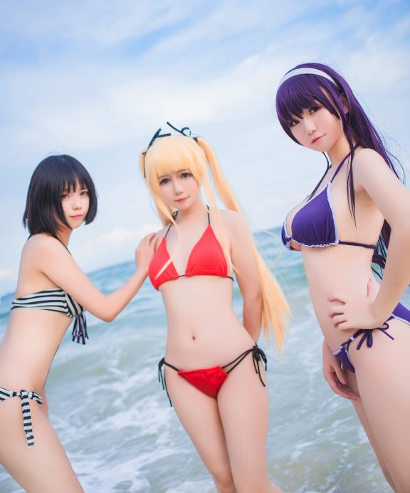 白金Saki&Yoko宅夏&小野妹子w-路人女主的养成方法[77P]