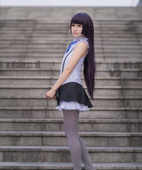 白金Saki-我的妹妹哪有这么可爱-五更琉璃校服[20P]