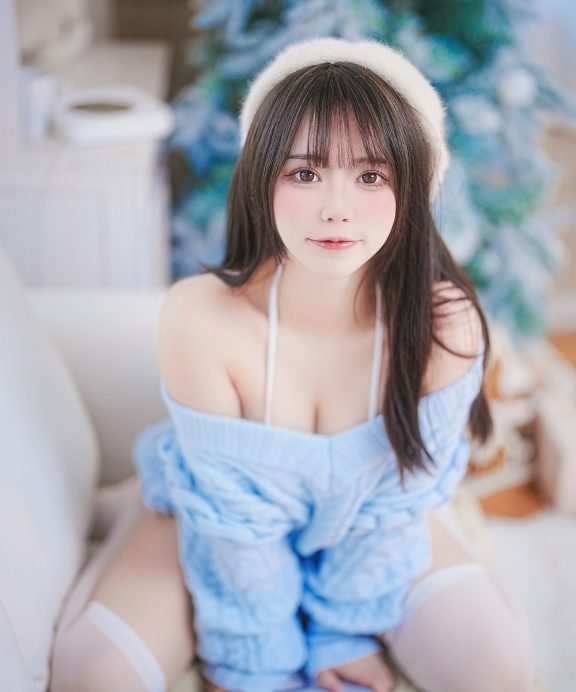Tina很妖孽呀-蓝色秋冬毛衣[27P]
