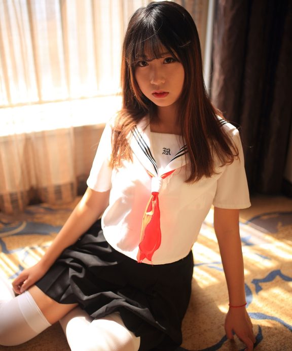 猫九酱Sakura-私拍摄影-JK草莓内衣[812P]