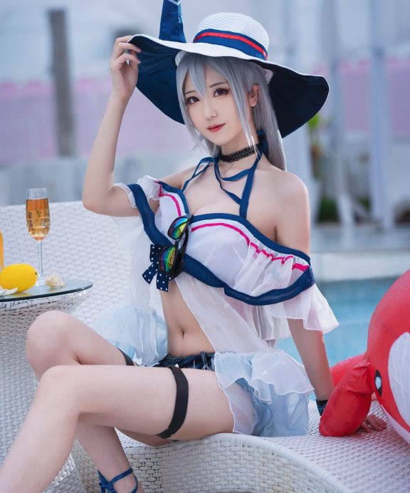 弥音音ww-明日方舟-斯卡蒂泳装[12P]