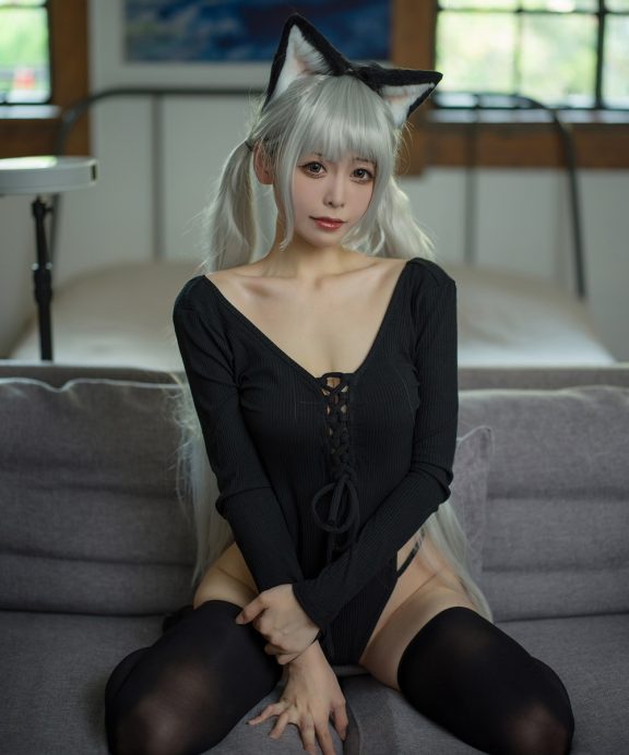 樱岛嗷一-黑猫针织衫连体衣[57P+1V]