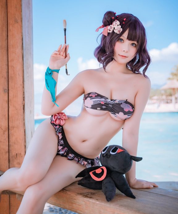 w百合欧皇子w-FGO-葛饰北斋沙滩泳装[21P]