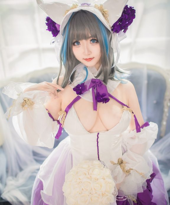 风筝筝筝w-碧蓝航线-柴郡婚纱[17P]
