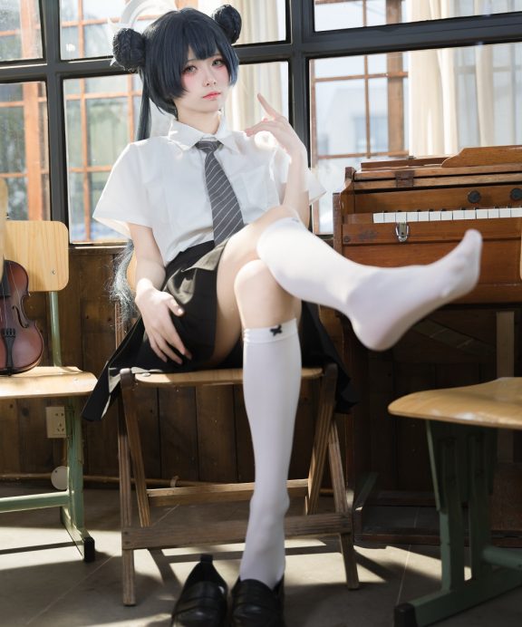 九柒喵-蔚蓝档案-妃咲JK[61P]