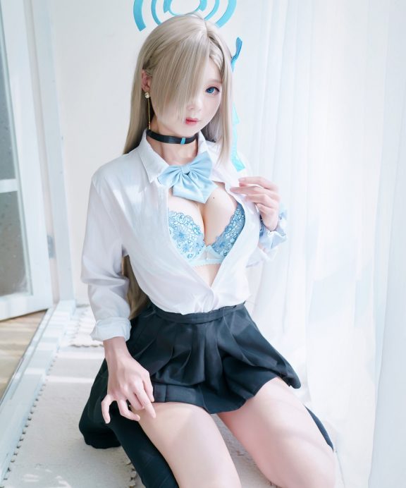 雪猫YukiNeko-蔚蓝档案-明日奈JK[10P]