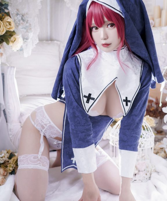 雪猫YukiNeko-Hololive-宝钟玛琳修女服[12P]