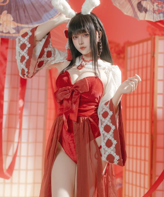 屿鱼Yukako-碧蓝航线-大山·祈愿的巫女兔[58P]